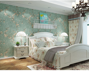 3D ταπετσαρία τοίχου με AB μοτίβο σε ρετρό αμερικάνικο αγροτικό φλοράλ σχέδιο, κατάλληλη για υπνοδωμάτιο και σαλόνι (υλικό: μη υφαντό ύφασμα; στυλ: παραδοσιακό; μοτίβο: AB)