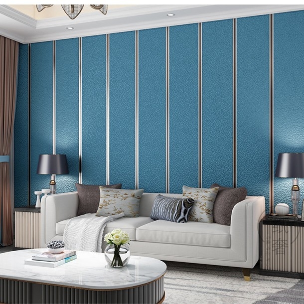 Ταπετσαρία τοίχου – 3D υφή από βελούδου δέρματος ελαφιού, μαρμάρινες ρίγες (Υλικό: μη υφαντό ύφασμα; Λειτουργία: αντιμυκητικό; Διακοσμητικό στυλ: μοτίβο; Στυλ: μοντέρνο λιτό; Μάρκα: Sparta)