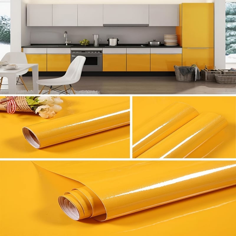 Film autocolant PVC pentru uși de dulap și suprafețe cu model dungi perlate – impermeabil, rezistent la ulei, o singură bucată