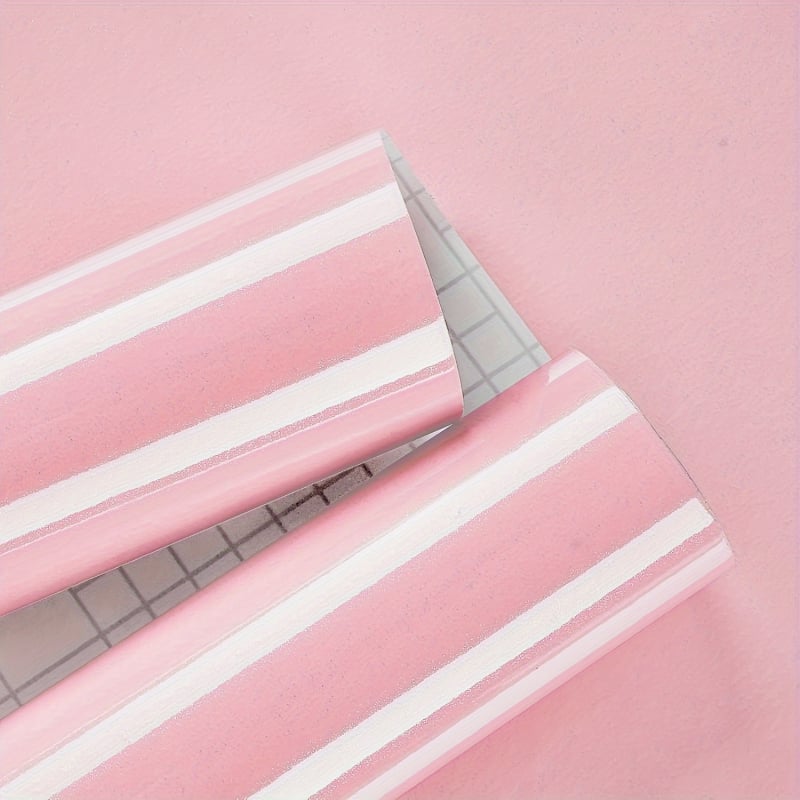 Film autocolant PVC pentru uși de dulap și suprafețe cu model dungi perlate – impermeabil, rezistent la ulei, o singură bucată