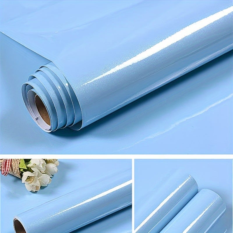 Film autocolant PVC pentru uși de dulap și suprafețe cu model dungi perlate – impermeabil, rezistent la ulei, o singură bucată