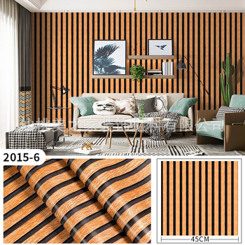 PVC ταπετσαρία τοίχου με υφή ξύλου, αυτοκόλλητη, ανθεκτική στην υγρασία, πολυεπίπεδη, ειδικά εφέ, Νέο κινεζικό στυλ, για φόντο τηλεόρασης