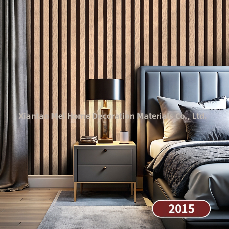 PVC ταπετσαρία τοίχου με υφή ξύλου, αυτοκόλλητη, ανθεκτική στην υγρασία, πολυεπίπεδη, ειδικά εφέ, Νέο κινεζικό στυλ, για φόντο τηλεόρασης