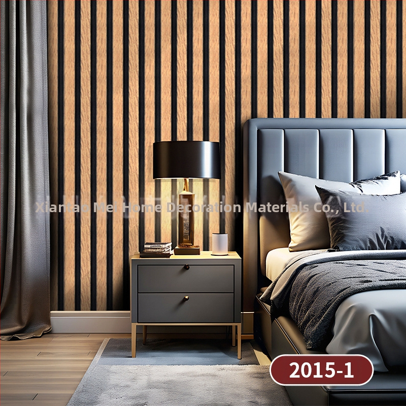 PVC ταπετσαρία τοίχου με υφή ξύλου, αυτοκόλλητη, ανθεκτική στην υγρασία, πολυεπίπεδη, ειδικά εφέ, Νέο κινεζικό στυλ, για φόντο τηλεόρασης