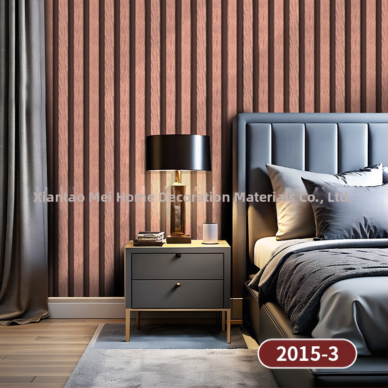 PVC ταπετσαρία τοίχου με υφή ξύλου, αυτοκόλλητη, ανθεκτική στην υγρασία, πολυεπίπεδη, ειδικά εφέ, Νέο κινεζικό στυλ, για φόντο τηλεόρασης