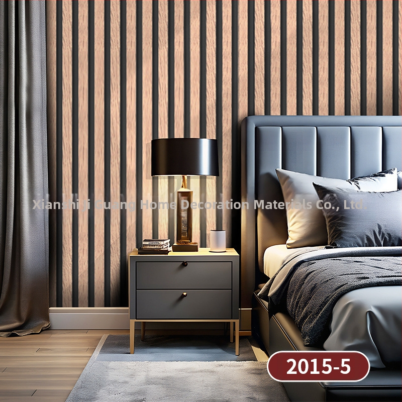 PVC ταπετσαρία τοίχου με υφή ξύλου, αυτοκόλλητη, ανθεκτική στην υγρασία, πολυεπίπεδη, ειδικά εφέ, Νέο κινεζικό στυλ, για φόντο τηλεόρασης