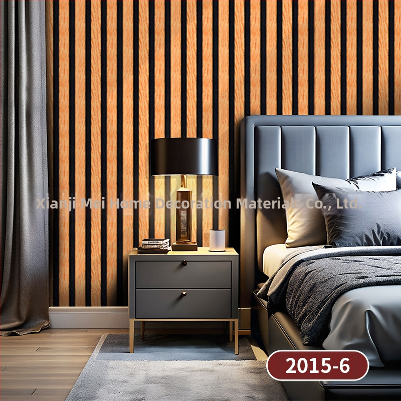 PVC ταπετσαρία τοίχου με υφή ξύλου, αυτοκόλλητη, ανθεκτική στην υγρασία, πολυεπίπεδη, ειδικά εφέ, Νέο κινεζικό στυλ, για φόντο τηλεόρασης