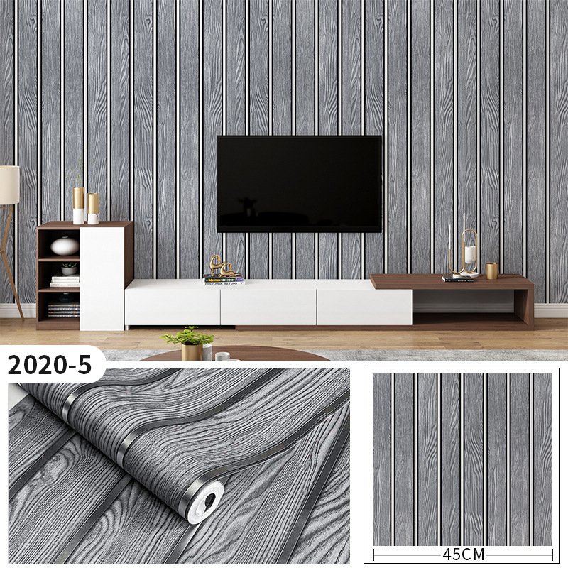 PVC ταπετσαρία τοίχου με υφή ξύλου, αυτοκόλλητη, ανθεκτική στην υγρασία, πολυεπίπεδη, ειδικά εφέ, Νέο κινεζικό στυλ, για φόντο τηλεόρασης