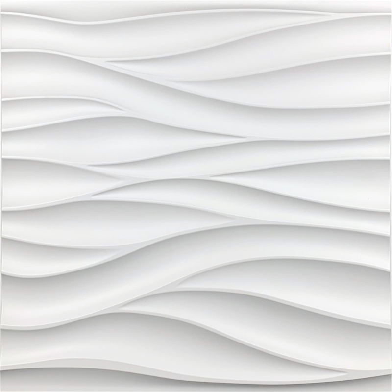 PVC 3D sienas paneļi – Vilnis sērija, reljefains 3D PVC sienas panels, ūdensizturīgs, mitrumizturīgs, ugunsdrošs