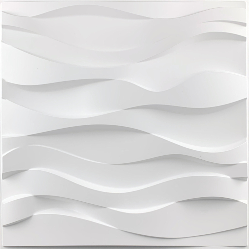 PVC 3D sienas paneļi – Vilnis sērija, reljefains 3D PVC sienas panels, ūdensizturīgs, mitrumizturīgs, ugunsdrošs