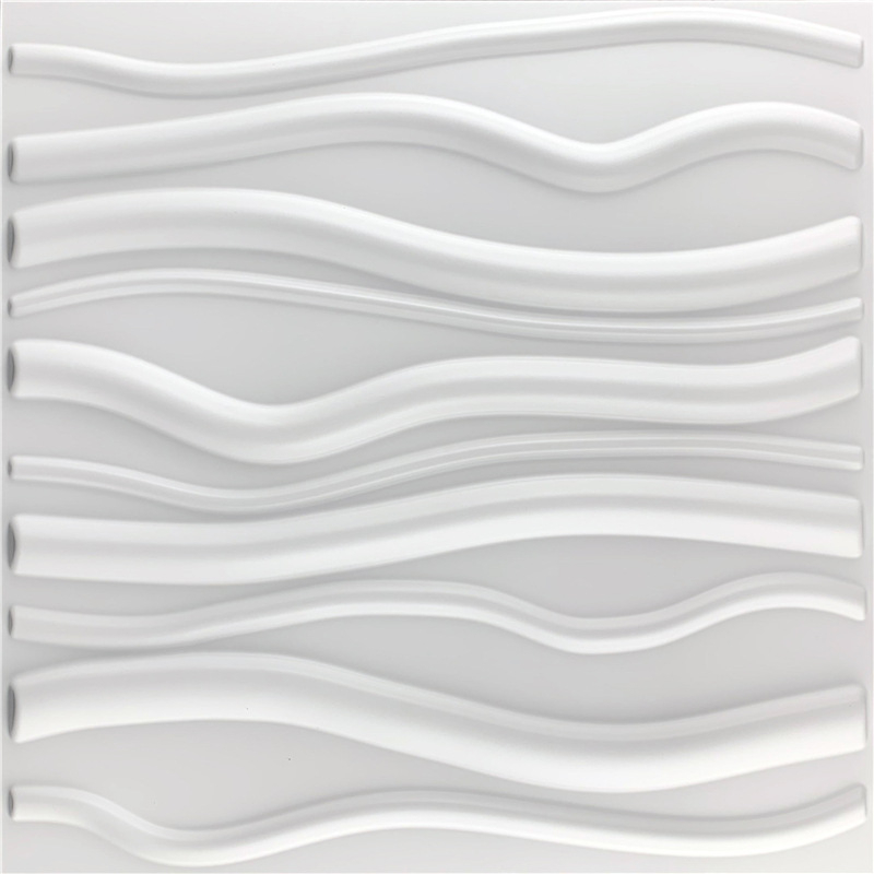 PVC 3D sienas paneļi – Vilnis sērija, reljefains 3D PVC sienas panels, ūdensizturīgs, mitrumizturīgs, ugunsdrošs