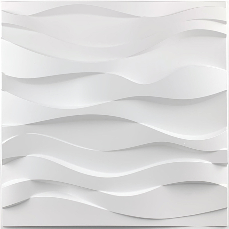PVC 3D sienas paneļi – Vilnis sērija, reljefains 3D PVC sienas panels, ūdensizturīgs, mitrumizturīgs, ugunsdrošs
