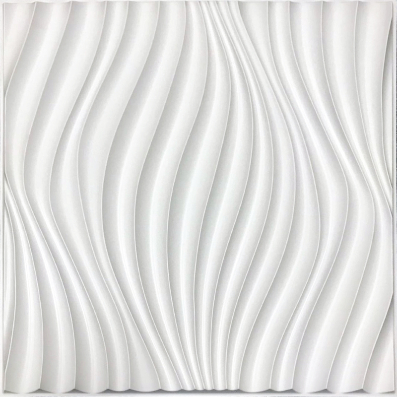 PVC 3D sienas paneļi – Vilnis sērija, reljefains 3D PVC sienas panels, ūdensizturīgs, mitrumizturīgs, ugunsdrošs