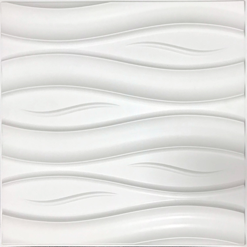 PVC 3D sienas paneļi – Vilnis sērija, reljefains 3D PVC sienas panels, ūdensizturīgs, mitrumizturīgs, ugunsdrošs