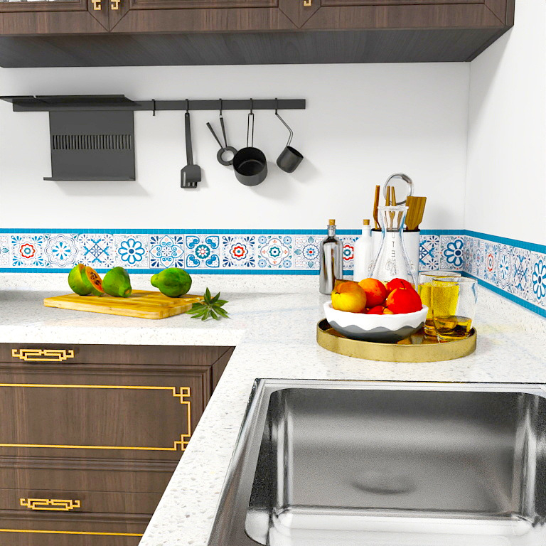 PVC falimatrica – antibakteriális, nedvességálló, penészálló, fénysugárzó hatású, új kínai stílus