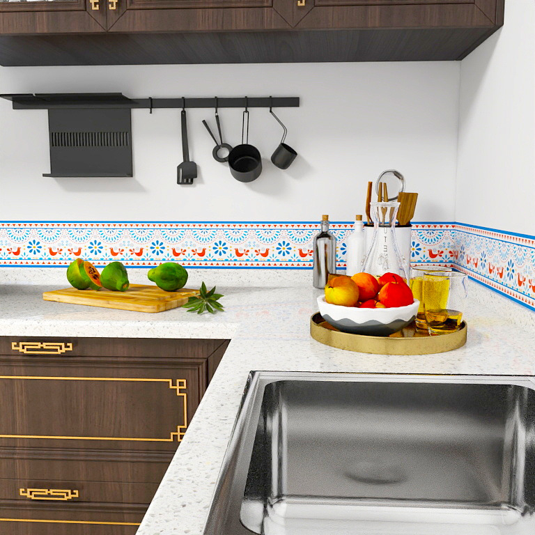 PVC falimatrica – antibakteriális, nedvességálló, penészálló, fénysugárzó hatású, új kínai stílus