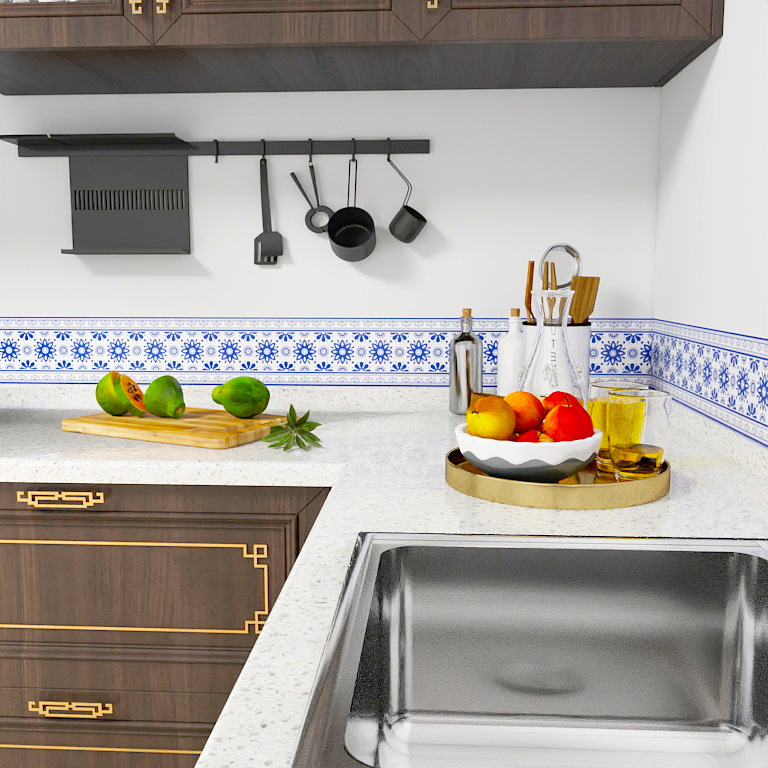 PVC falimatrica – antibakteriális, nedvességálló, penészálló, fénysugárzó hatású, új kínai stílus