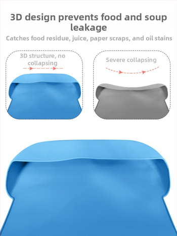 Σιλικόνης ενήλικος ποδιά-μπιμπ για ενήλικες, αδιάβροχος, απορροφά το σάλιο