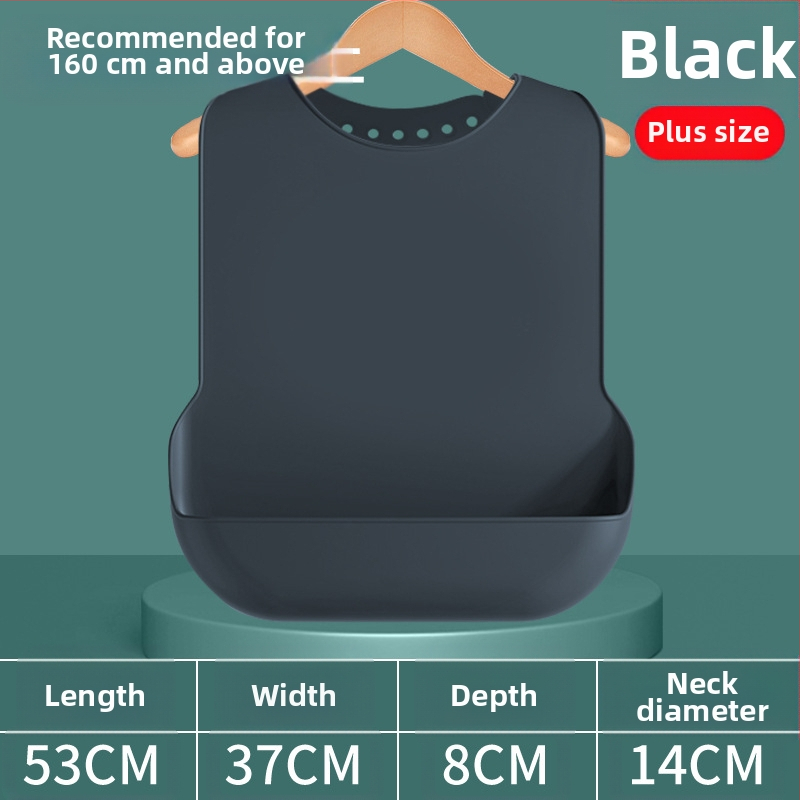 Bibs din silicon pentru adulți, impermeabil, absorbant pentru salivă