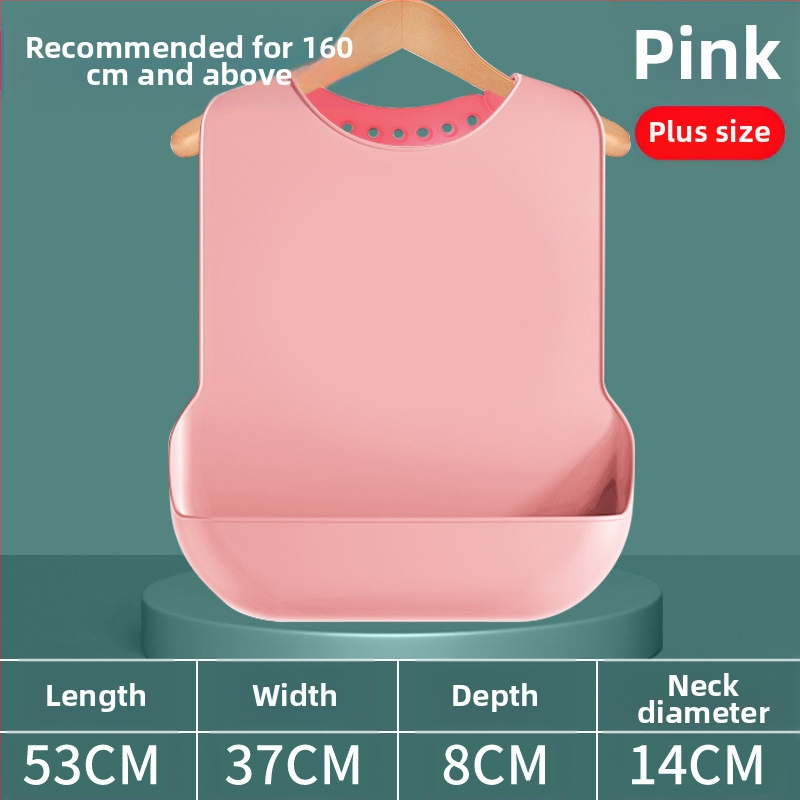 Bibs din silicon pentru adulți, impermeabil, absorbant pentru salivă