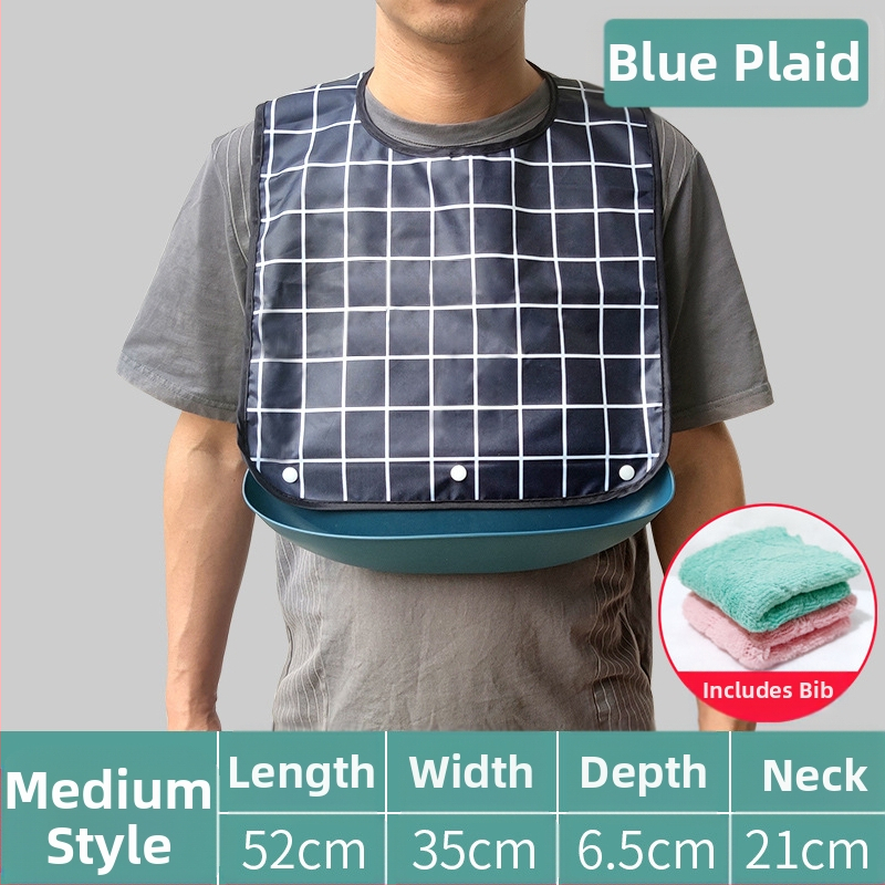 Bibs din silicon pentru adulți, impermeabil, absorbant pentru salivă