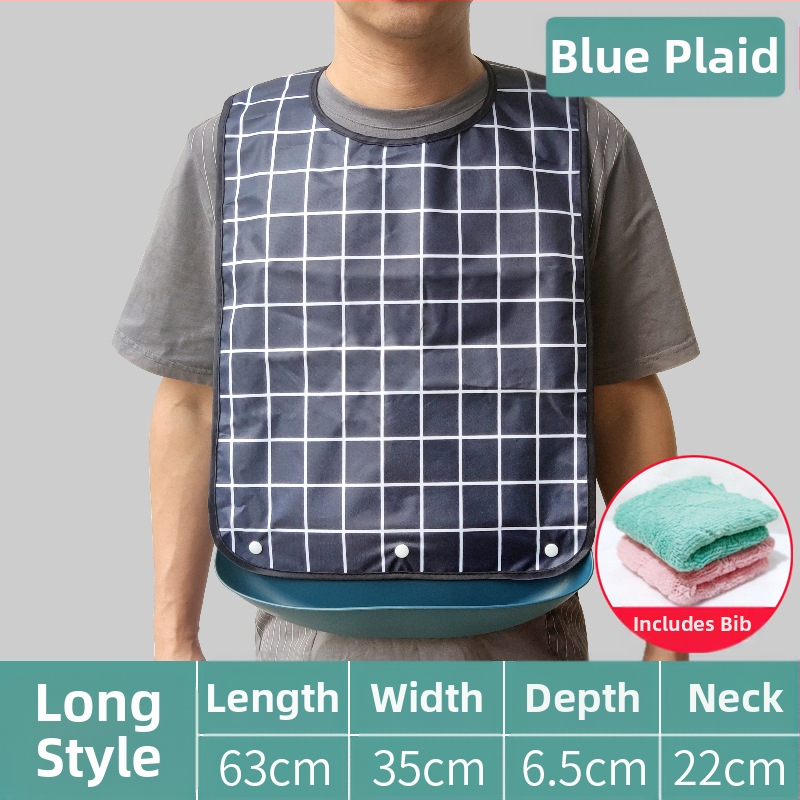 Bibs din silicon pentru adulți, impermeabil, absorbant pentru salivă