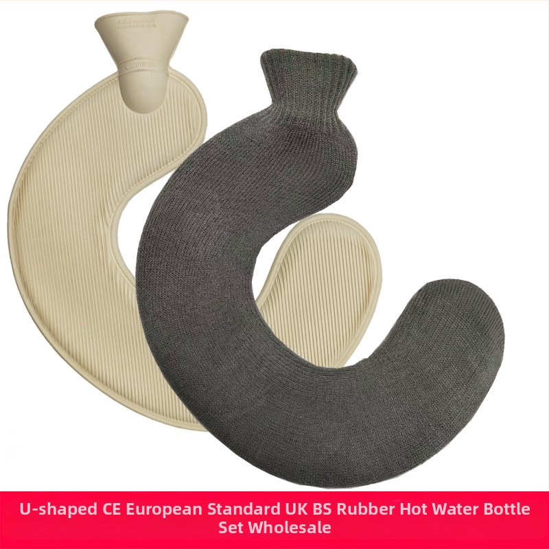 U-alakú gumiból készült forróvíz-palack a nyak számára – 450 g, vízzel töltve, kettős használat: meleg/hideg