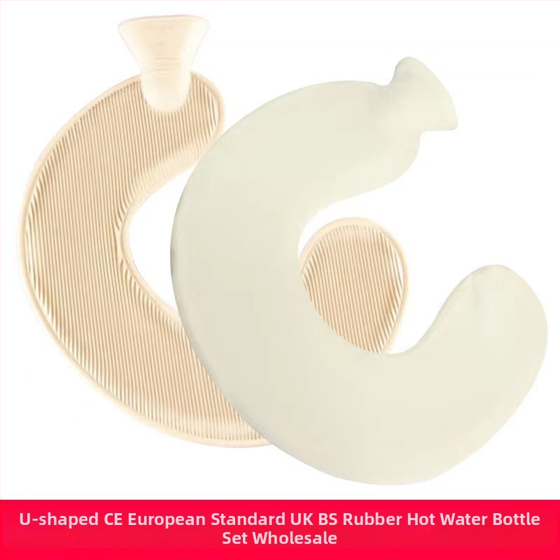 U-alakú gumiból készült forróvíz-palack a nyak számára – 450 g, vízzel töltve, kettős használat: meleg/hideg