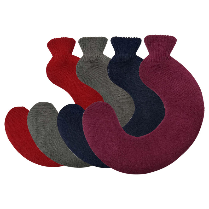 U-alakú gumiból készült forróvíz-palack a nyak számára – 450 g, vízzel töltve, kettős használat: meleg/hideg