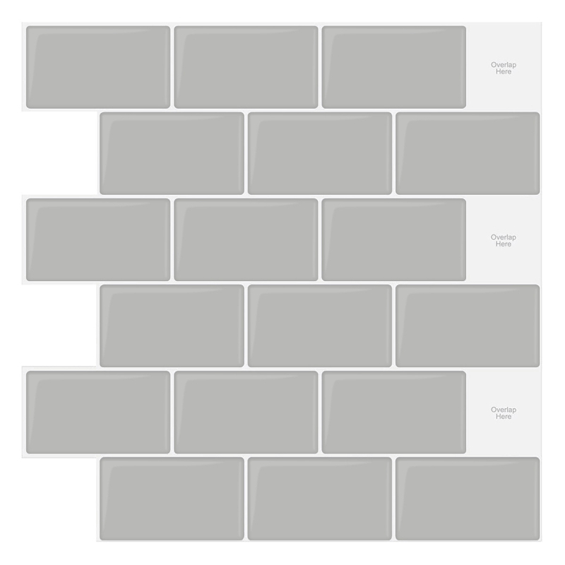 3D zidna naljepnica PET+PU, vodootporna, anti-mildew, moderni minimalistički jednofarbni zidni dekor za kuhinju, dnevnu sobu, kupaonu, kafić (1 kom.)