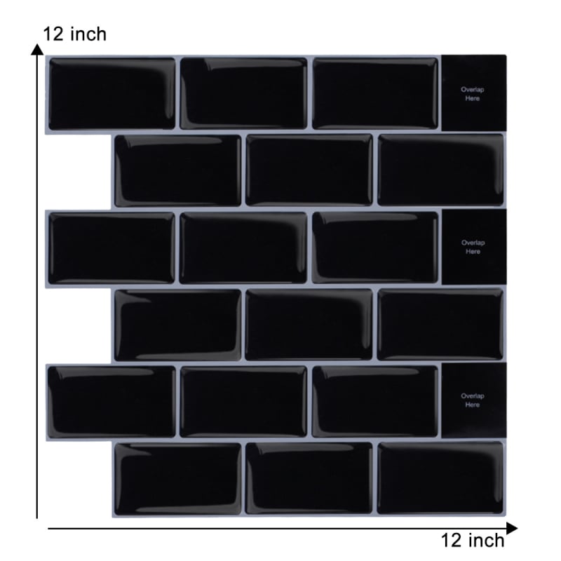 3D zidna naljepnica PET+PU, vodootporna, anti-mildew, moderni minimalistički jednofarbni zidni dekor za kuhinju, dnevnu sobu, kupaonu, kafić (1 kom.)