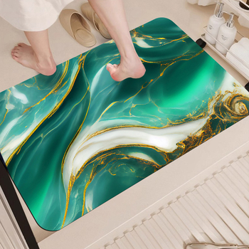 Πατάκι μπάνιου από Διατομική Γη, Τετράγωνο, Αντιολισθητικό, Γρήγορο Στέγνωμα, Εκτύπωση Σχεδίου, Προσαρμόσιμο