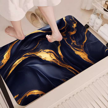 Πατάκι μπάνιου από Διατομική Γη, Τετράγωνο, Αντιολισθητικό, Γρήγορο Στέγνωμα, Εκτύπωση Σχεδίου, Προσαρμόσιμο