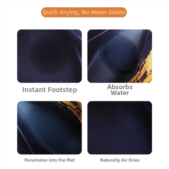 Πατάκι μπάνιου από Διατομική Γη, Τετράγωνο, Αντιολισθητικό, Γρήγορο Στέγνωμα, Εκτύπωση Σχεδίου, Προσαρμόσιμο