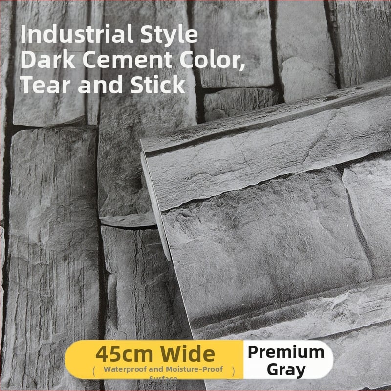 3D plytų rašto tapetai, lipnios, PVC, atsparūs vandeniui, šiuolaikiškas minimalistinis stilius