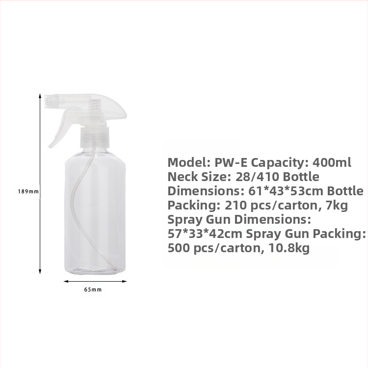 PET dozuojamas buteliukas su purškimo antgaliu, talpa 500 ml