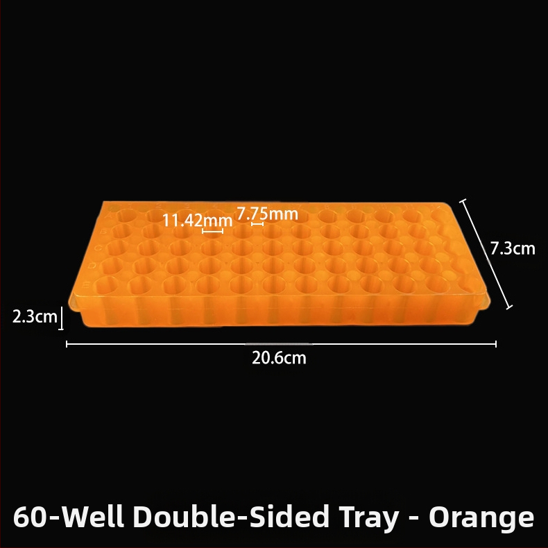 Placă cu 60 găuri, panou dublu, material nou, capacitate 0.5/1.5/2 ml