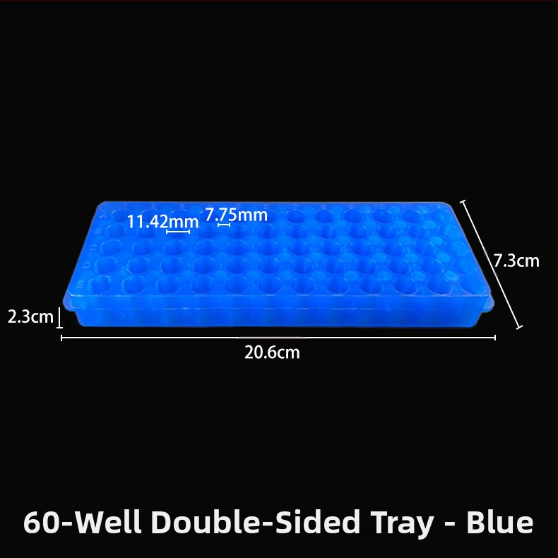 Placă cu 60 găuri, panou dublu, material nou, capacitate 0.5/1.5/2 ml