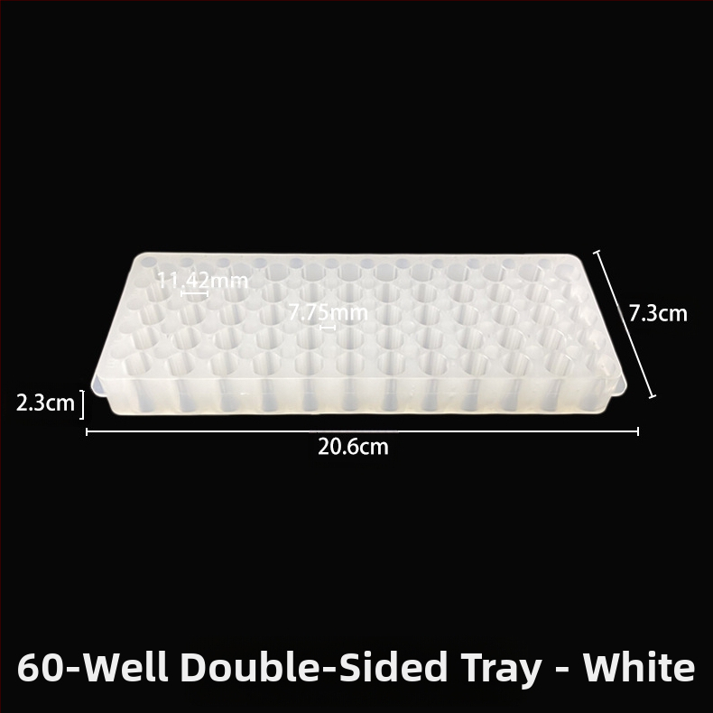 Placă cu 60 găuri, panou dublu, material nou, capacitate 0.5/1.5/2 ml