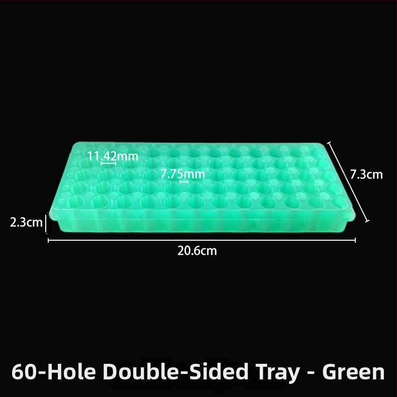 Placă cu 60 găuri, panou dublu, material nou, capacitate 0.5/1.5/2 ml