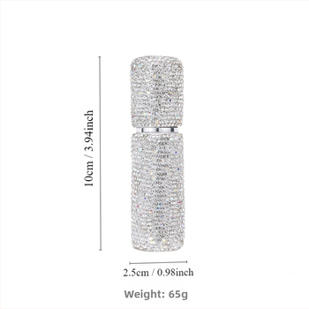 Μπουκάλι αρώματος από γυαλί με διακοσμημένα διαμάντια και ψεκαστήρα – ταξιδιωτικό μικρό μπουκαλάκι, Shangchuang