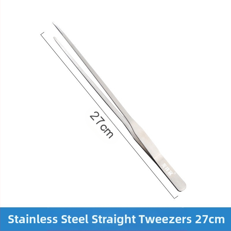 Instrumente pentru amenajare acvariu din oțel inoxidabil: pense din oțel, clemă de hrănire prelungită și foarfecă pentru plante acvatice