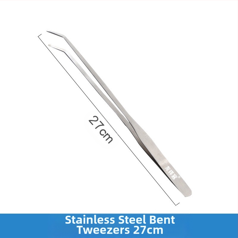 Instrumente pentru amenajare acvariu din oțel inoxidabil: pense din oțel, clemă de hrănire prelungită și foarfecă pentru plante acvatice