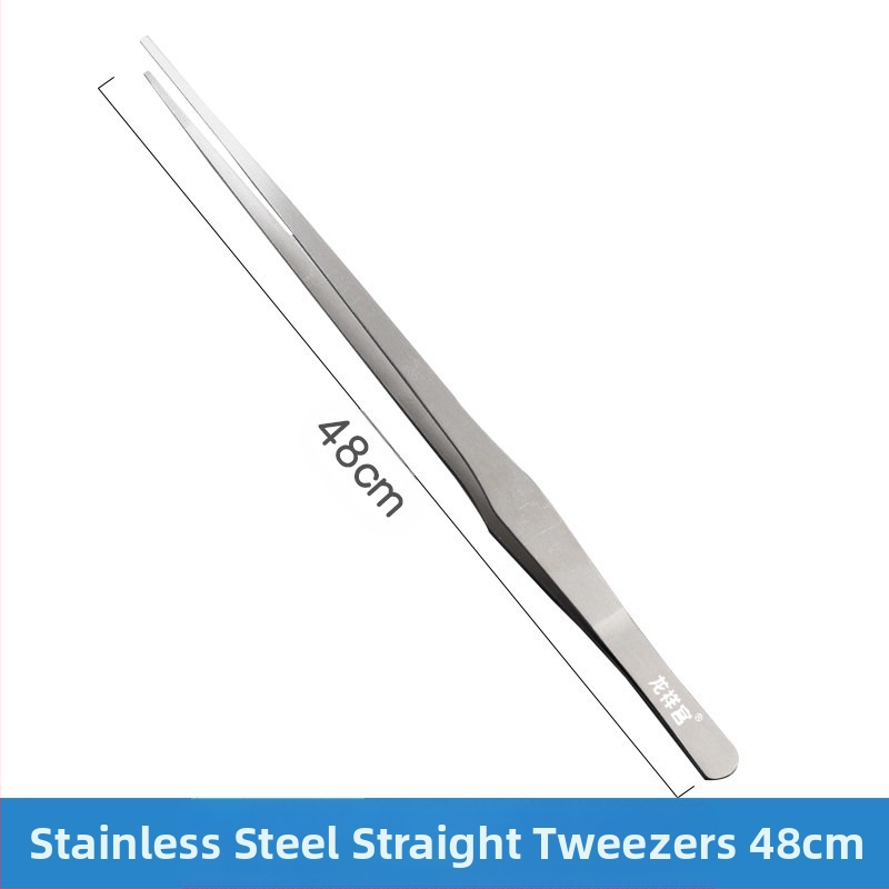 Instrumente pentru amenajare acvariu din oțel inoxidabil: pense din oțel, clemă de hrănire prelungită și foarfecă pentru plante acvatice