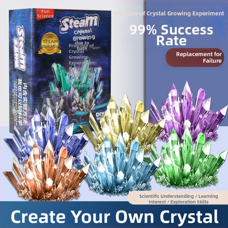 Kit de creștere a cristalelor pentru copii – experiență științifică distractivă, DIY, cristale care cresc singure, cadou, ambalaj: cutie din carton, potrivit pentru 14 ani sau mai mult