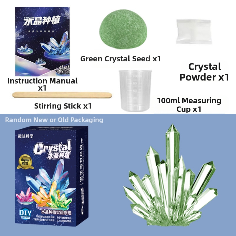 Kristalų auginimo rinkinys vaikams – įdomus mokslinis žaislas, DIY, kristalai, kurie auga patys, dovana, įpakavimas: popierinė dėžutė, nuo 14 metų