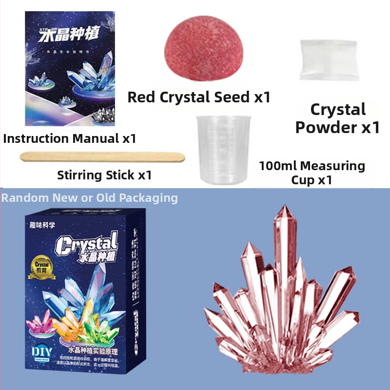 Kristalų auginimo rinkinys vaikams – įdomus mokslinis žaislas, DIY, kristalai, kurie auga patys, dovana, įpakavimas: popierinė dėžutė, nuo 14 metų