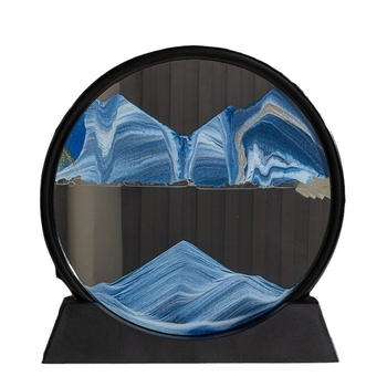 Декоративен 3D пясъчен часовник за дневна стая | Стъкло | Peach Decoration Home