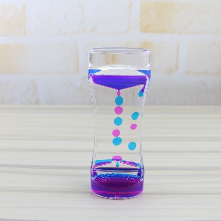 Pješčani sat tajmer, akrilni materijal, dizajn curenja ulja, moderni minimalistički stil, plastika i smola