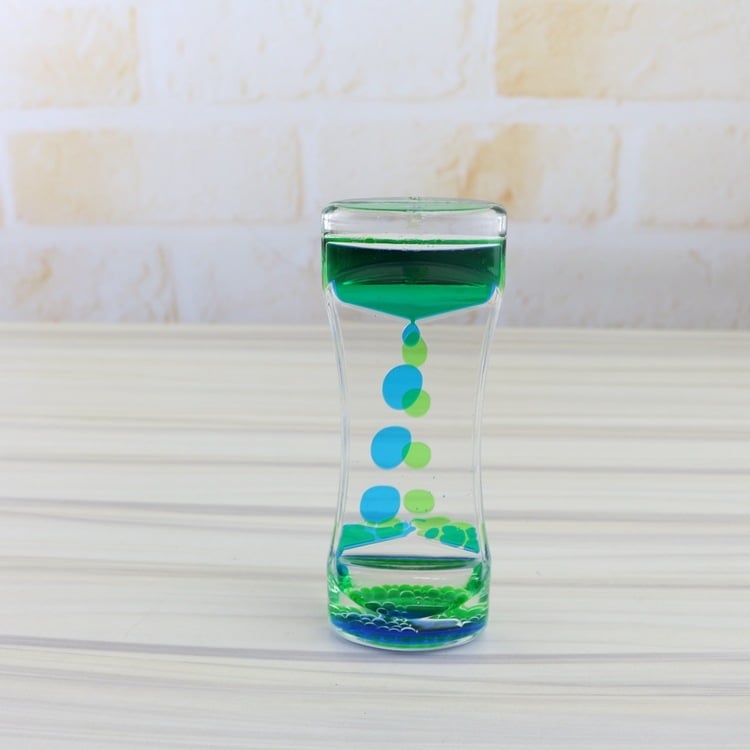 Pješčani sat tajmer, akrilni materijal, dizajn curenja ulja, moderni minimalistički stil, plastika i smola